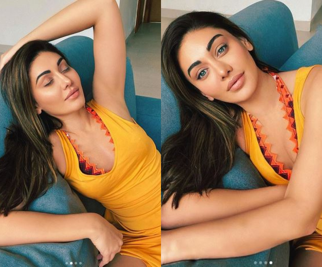 Shefali Jariwala ने सोफे पर बैठकर दिए हॉट पोज, तस्वीरें हुईं वायरल  